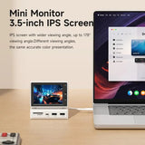 🖥 3.5" IPS Mini Monitor ⚙️ with USB-C Hub – AIDA64 Sub Display for PC & Mac 💡