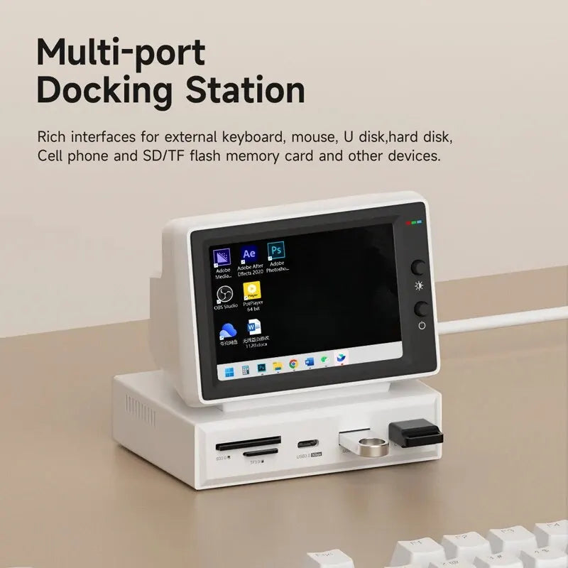 🖥 3.5" IPS Mini Monitor ⚙️ with USB-C Hub – AIDA64 Sub Display for PC & Mac 💡