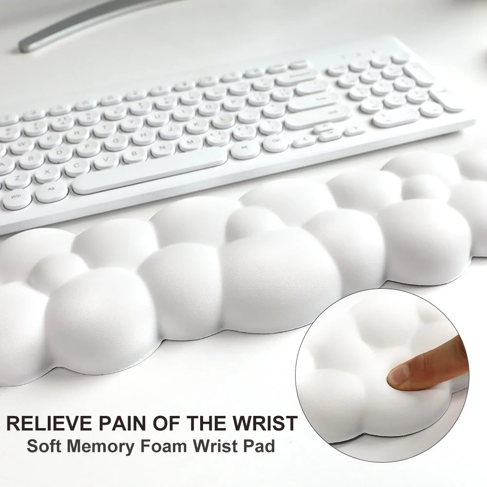 PixVele Cloud Wrist Rest – Cute & Soft Keyboard Arm Support for Desk Setup ☁️